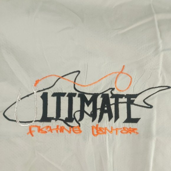 Columbia PFG Ultimate Fishing Center Mens Medium Beige Short Sleeve Button Front - Picture 1 of 6